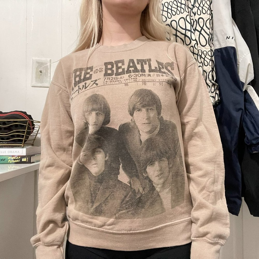 BEATLES Vintage Original Pull Over Crew Neck Sweater